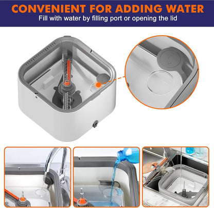 Upgraded Self-Standing Spin Mop and Bucket System, Detachable Inner Mop Bucket That Separates Dirty Water & 90° Foldable Head, Triple-Scrubbing System, for Hardwood Floors - White with 2 Pads