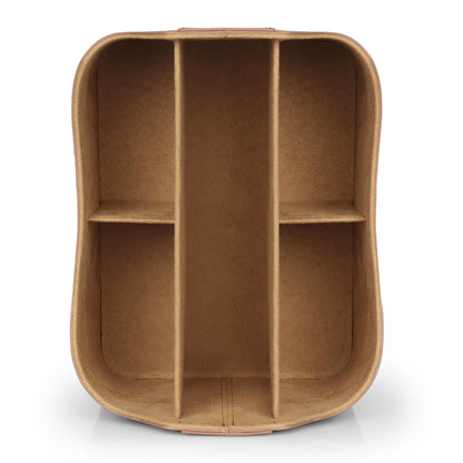 Londo PU Vegan Leather Desk Organizer Cube with Tablet Slot, Nightstand Caddy & Couch Organizer — 4