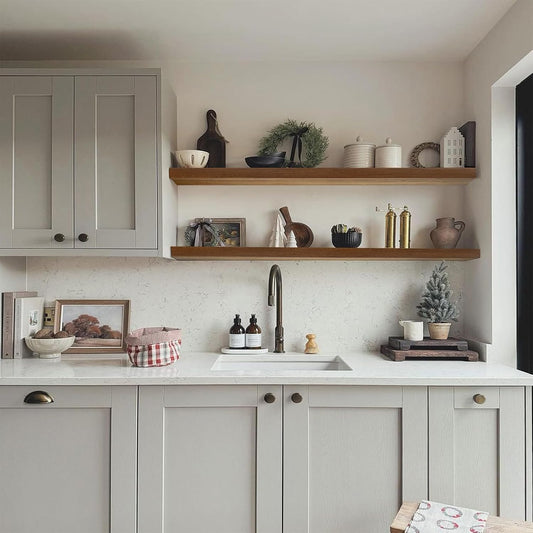 IAE Walnut Floating Wall Shelves 36 inch, Bathroom Shelves Wall Mounted,Invisible Shelves Floating Kitchen Shelves,Wooden Wall Shelves with Brackets for Living Room Wall Mounted,Easy Install,Set of 2