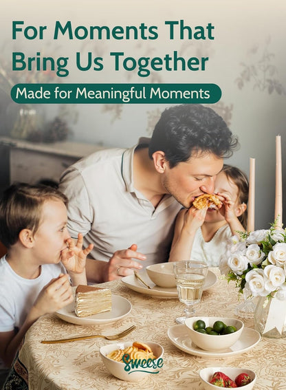 Sweese 4 oz porcelain bowls set of 6 - small dipping, sauce, snack side dish bowls - microwave, dishwasher, oven safe beige