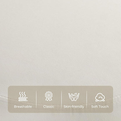 Furniliving Modern Round Ottoman, Soft Bedroom Ottoman Footstool Round Ottomans Stool for Living Room, Bedroom, Makeup Room, White, Velvet