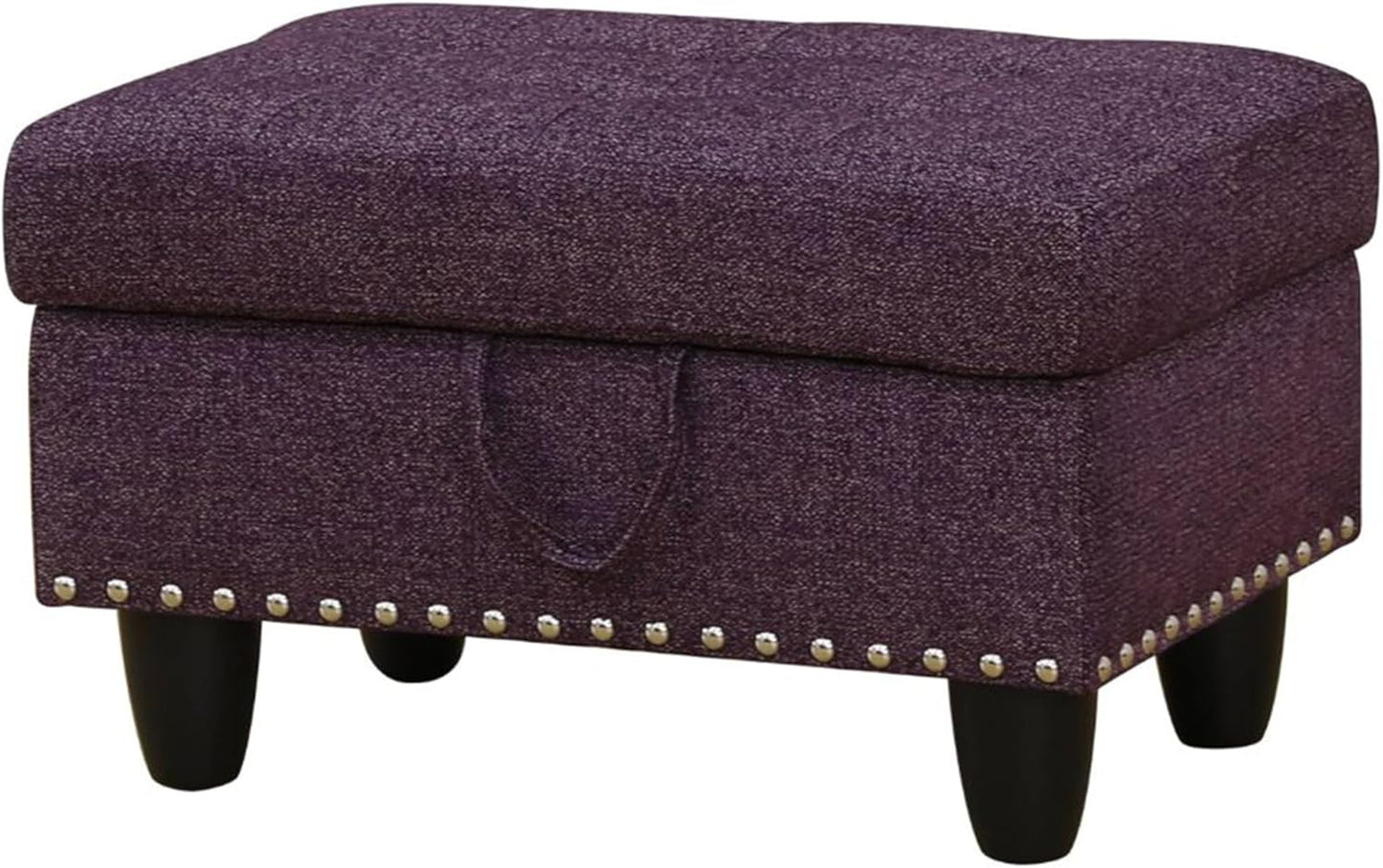Ottoman Rectangular Storage Ottoman Bench, Footrest Stool Footstool with Lid for Living Room, Bedroom, Entryway, Brown, 28.5"x19.5"x17.5"