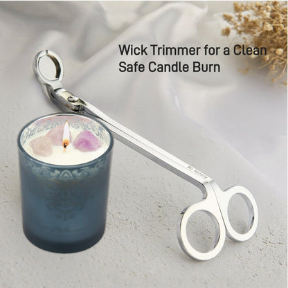 Luxury Scented Candles Gift Set ??3 Crystal Soy & Beeswax Aromatherapy Candle with Snuffer Lid & Wick Trimmer,7oz/each | Floral & Citrus Scents, Candle for Women, candles for home Scented & Relaxation