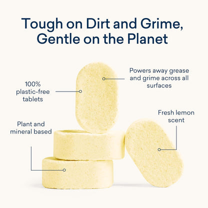 BLUELAND Multi-surface Cleaner, 4-Pack Refill, Fresh Lemon Scent, All-Purpose, Eco-Friendly Cleaning Supplies, 4 x 24 Fl oz