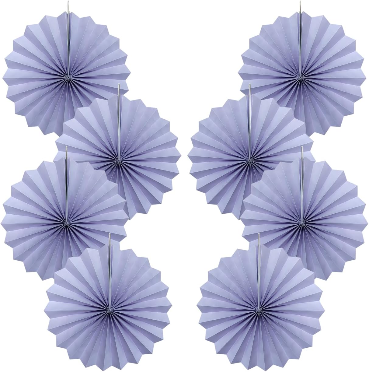 Purple Birthday Decorations,DIY Purple Paper Fans Hanging Decoration ,Party Decorations for Adults 12in,Little Mermaid Party Decor,Baby Shower Decorations 30 Color DIY Set (Light Purple)