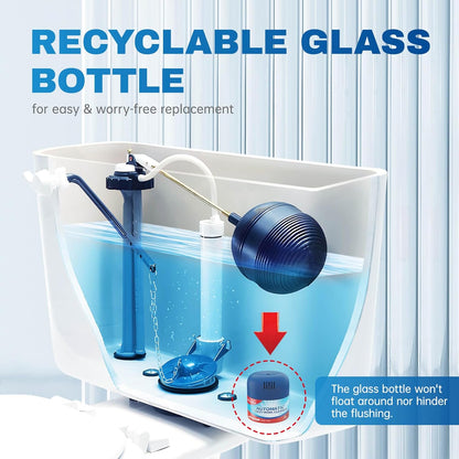 Vacplus Toilet Bowl Cleaners - 3 Pack, Krazy Clean Automatic Long-Lasting Toilet Cleaner Bottles, Easy-to-Use & Powerful Cleaning