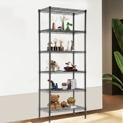 FDW 6 Tier Wire Shelving Units Adjustable Metal Storage Rack 23L x 13W x 59H NSF Pantry Shelves