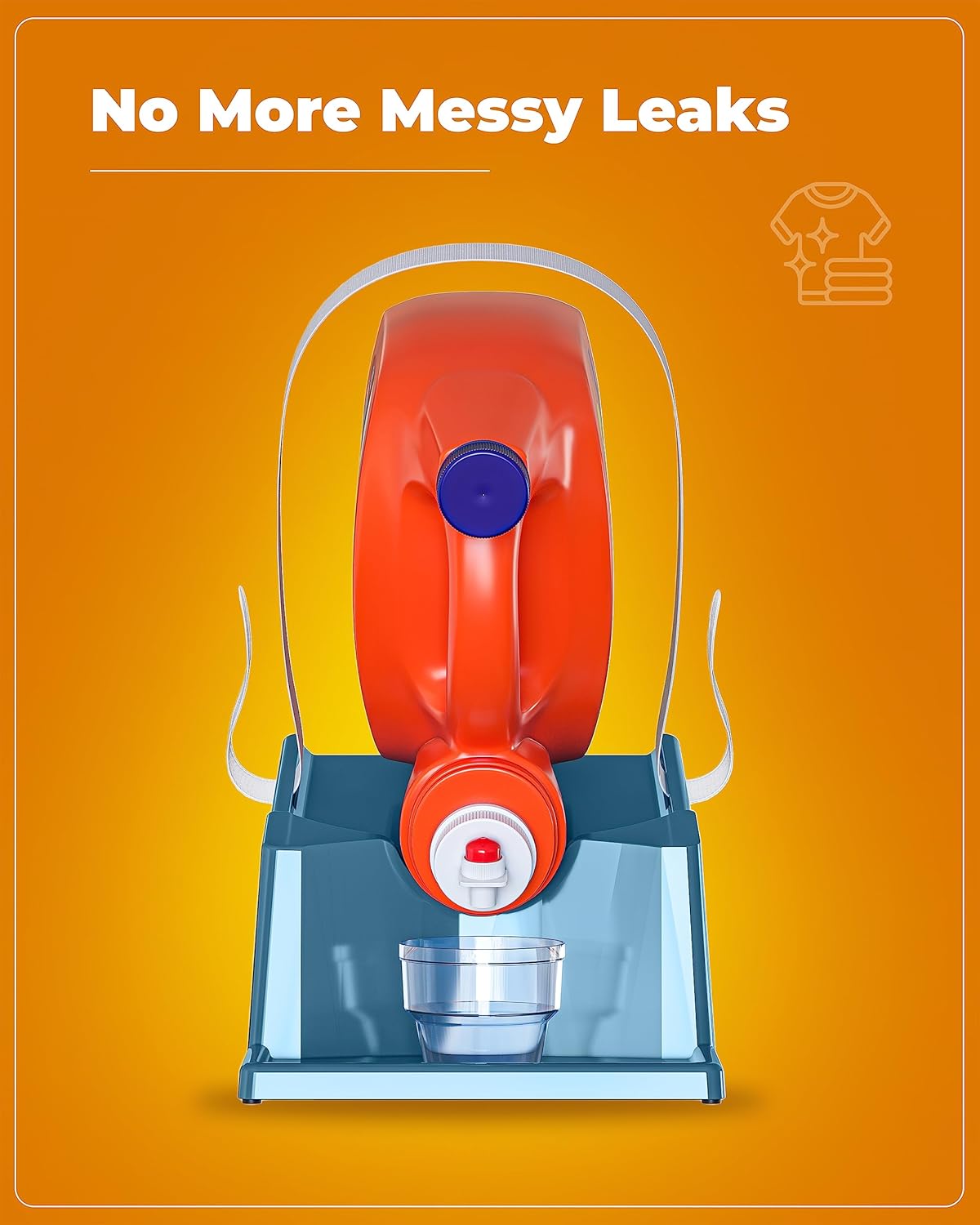 TidyFriend Laundry Detergent Holder Stand with Tray, Laundry Detergent Stand with Non-Slip Rubber Feet for Laundry Room Organization, Easy Pour, No Tilt Design (Slate Grey)