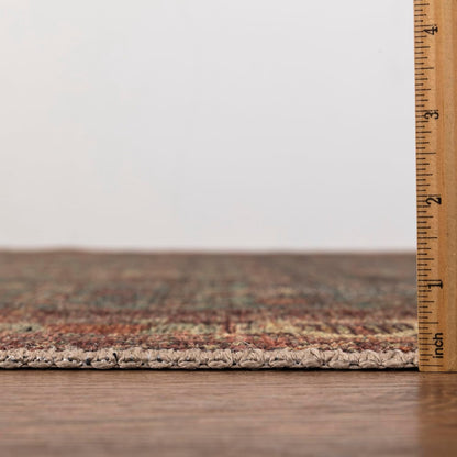 Keen Home Design 8x10 Rug - Machine Washable Area Rug with Non-Slip Backing, Ideal for Living Room, Dining Room, Bedroom - Vintage, Easy Clean, Durable, Low Pile Rug - (8' x 10')