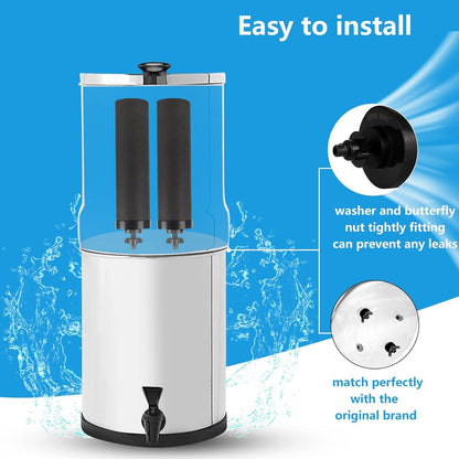 Water Filter Silver Infused Replacement for Berkey® BB9-2® Black Carbon Block Filters System,Compatible with Berkey® Gravity Countertop Purification Elements,Pack of 4