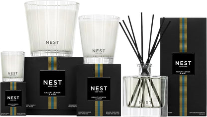 NEST New York Scented Classic Candle, Amalfi Lemon & Mint - 8.1 oz - Up to 60-Hour Burn Time - Reusable Glass Vessel
