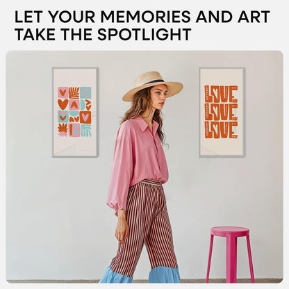 Homeforia 11x22 Newspaper Frame Silver, High End Metal 11 x 22 Picture Frame without Mat, 22x11 Thin Silver Poster Frames for Wall, 11by22 inch Display Photo Frames, Tempered Glass, Wall Kit, Set of 1