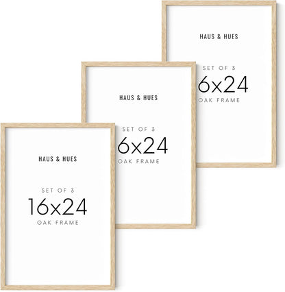 HAUS AND HUES Picture Frames - Set of 3 Beige 16x24 Frames for Wall Art