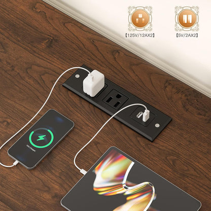 EnHomee 7 Cube Storage Organizer with LED Light and Charging Station Wood Cube Shelf White Bookshelf for Bedroom Living Room,Office,White