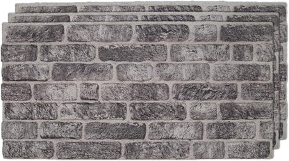 IZODEKOR 3D Wall Panels Brick Effect - Cladding, Stone Look, Styrofoam Facing for Living Room, Kitchen, Bathroom, Balcony, Bedroom and Back of Counter | Old Town (3 Piece Panel) | Covers 16 sq ft