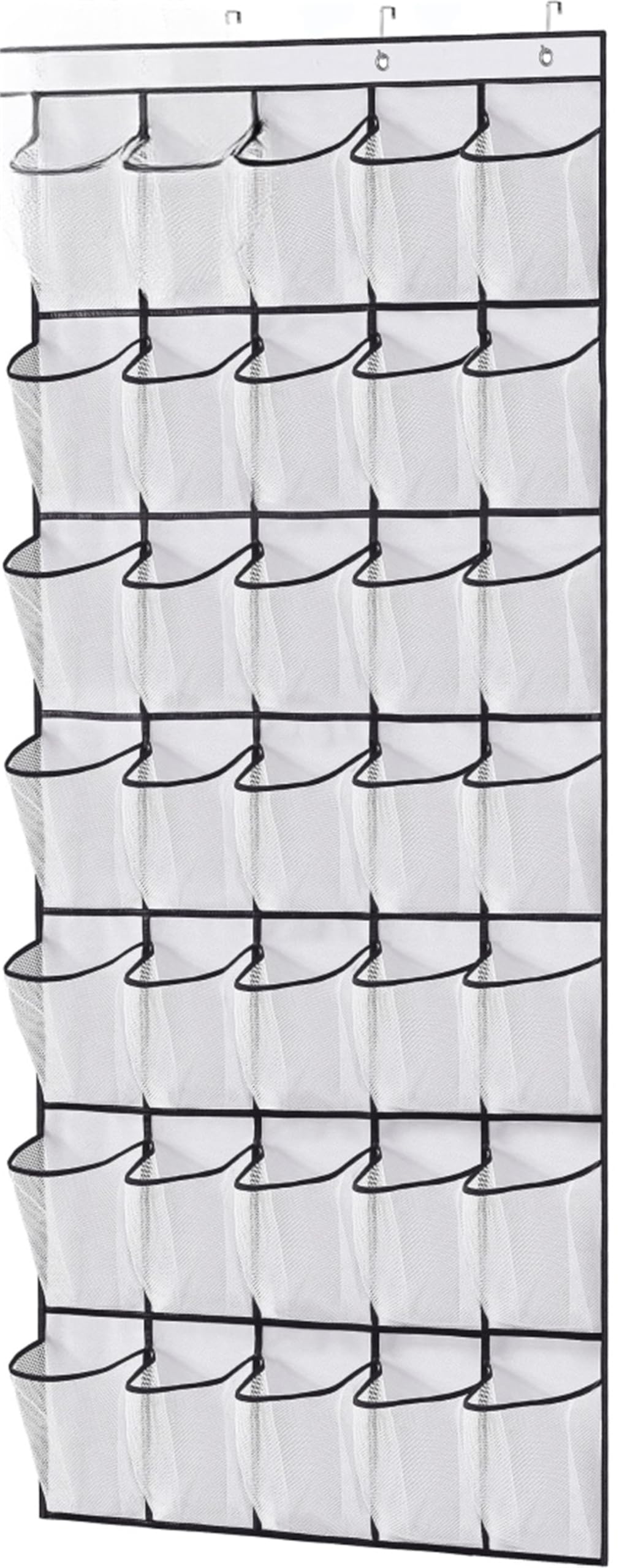 35 Large Pockets Over The Door Shoe Organizer, Hanging Shoe Organizer for Closet, Premium Clear