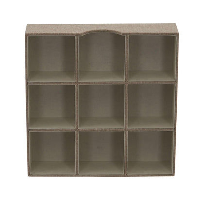 Household Essentials Brown 723-1 Deep 9 Section Drawer Organizer Box for Storage | 12 in x 12 in