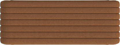 Modern Arch Channel Bedroom Bench Ottoman, 48" Entryway Bench and Shoe Rack, Soft Cushion Bench for Bedroom End of Bed, Ottoman Bench for Living Room, Bedroom, Entryway (Beach Rust Velvet)