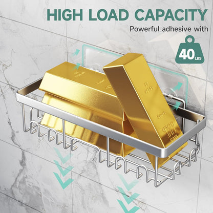 Veken Shower Caddy 6-Pack, Family Choice Award Winner, Large Wall Mounted Shower Rack, Bathroom Shelves Over Toilet, Organizer Storage Accessories with Soap Dish&Toothbrush Holder