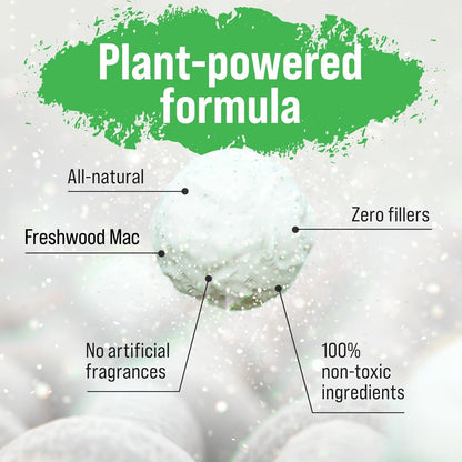 Rockin' Green Hard Rock Laundry Detergent for Hard Water (90 Loads), Plant based, Natural Laundry Detergent Powder, Biodegradable Odor Fighter, Safe for Sensitive Skin, 45 oz (Freshwood Mac)