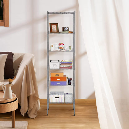 BestOffice Adjustable NSF-Certified Metal Shelf Wire Shelving Unit Storage for Small Places