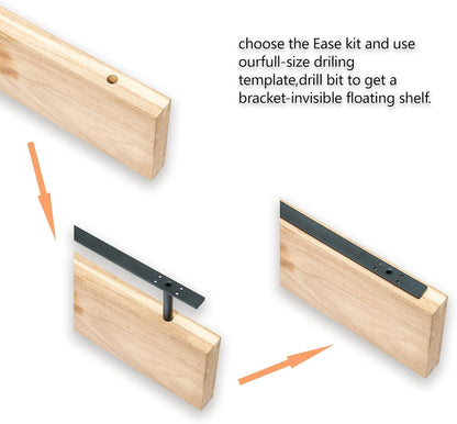 Hidden Shelf Brackets ， Floating Shelf Bracket (22 inch +Ease Kit （New）)