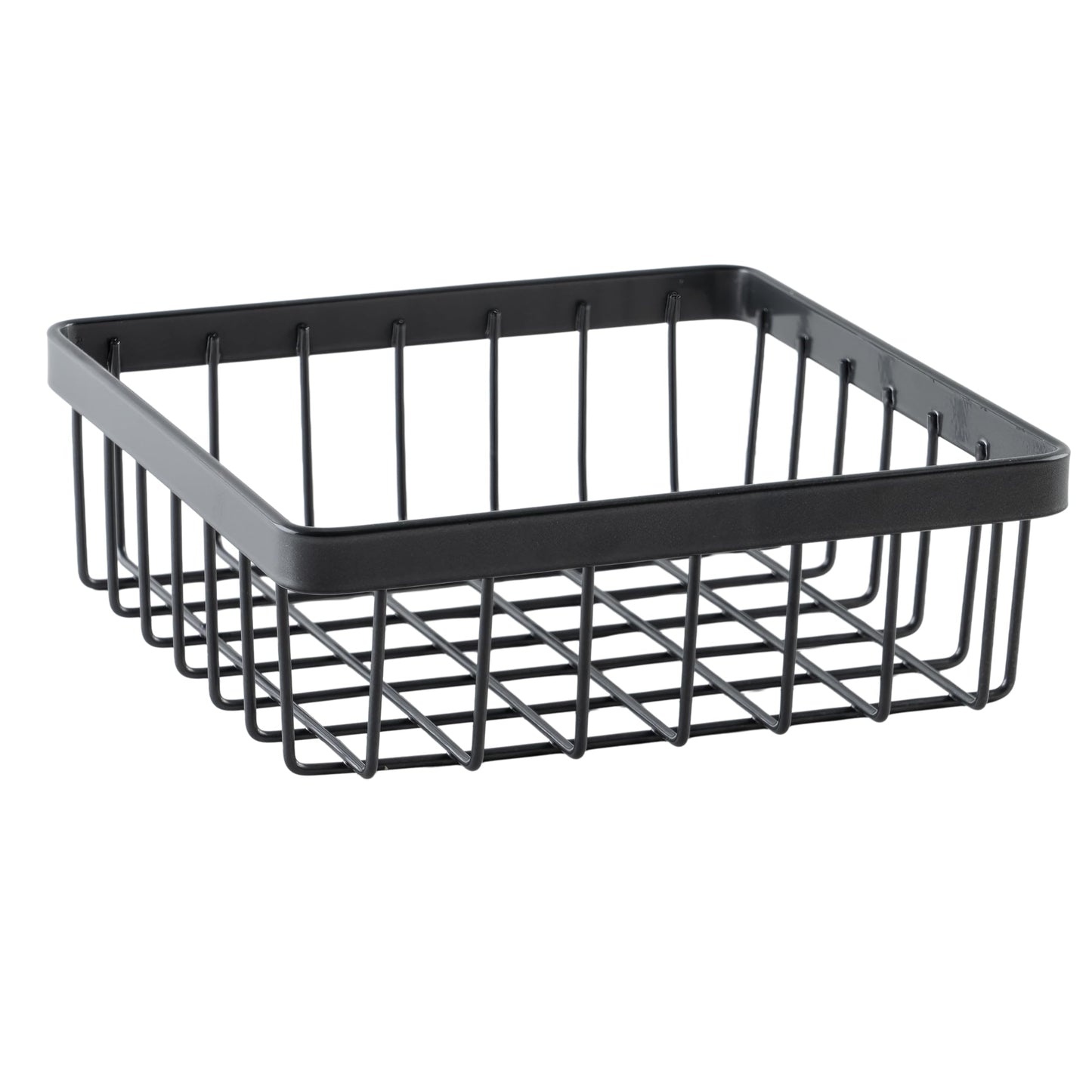 G.E.T. WB-662-MG Square Metal Storage Wire Basket for Pantry, Produce and More, 6" x 6" x 2"