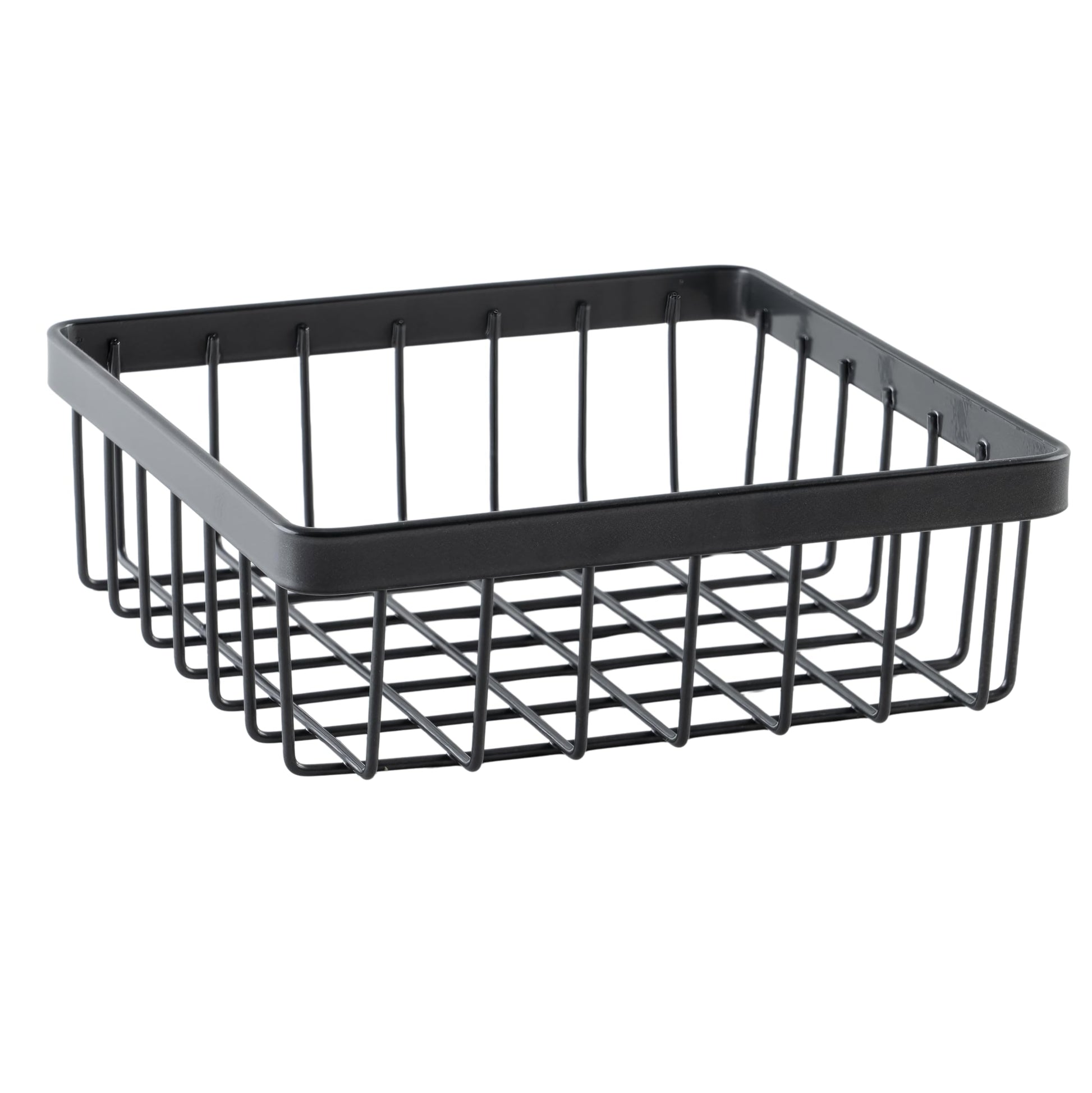 G.E.T. WB-662-MG Square Metal Storage Wire Basket for Pantry, Produce and More, 6" x 6" x 2"