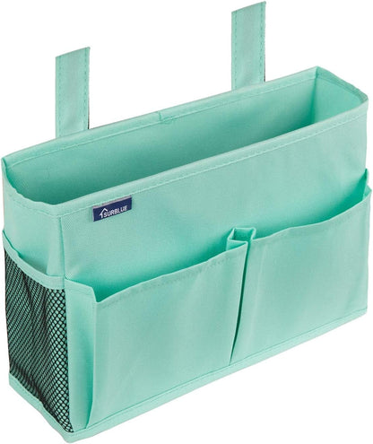 Surblue Caddy Hanging Organizer Bedside Storage Bag for Bunk and Hospital Beds, Green, Small