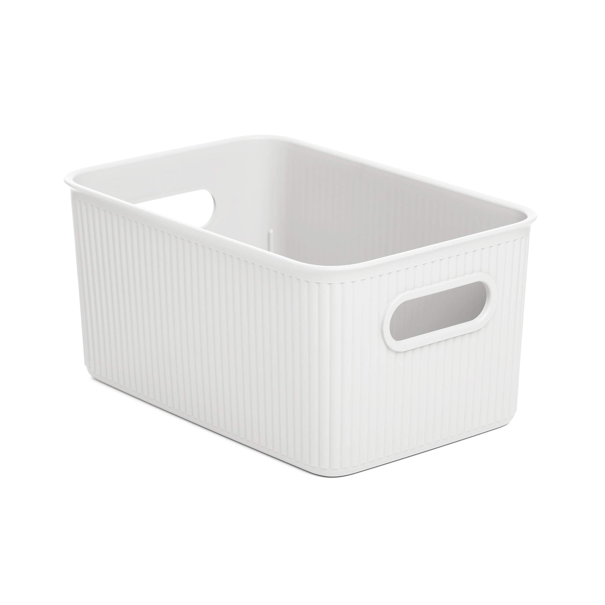 TATAY Baobab Multi-purpose Storage Basket Medium with Capacity for 5 Litres, White Pergamon, 18.1 x