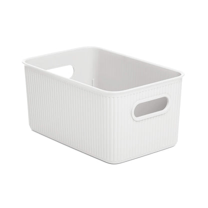 TATAY Baobab Multi-purpose Storage Basket Medium with Capacity for 5 Litres, White Pergamon, 18.1 x