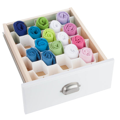 Honey-Can-Do Sft-01625 Collapsible Drawer Organizer, White,Medium
