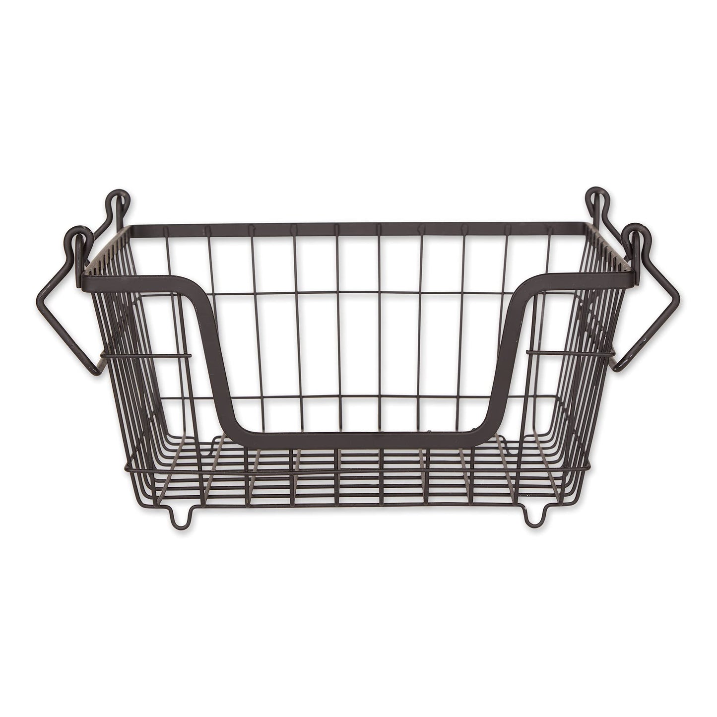 DII Metal Wire Utility Storage Bin, Small, 11x11x6", Black