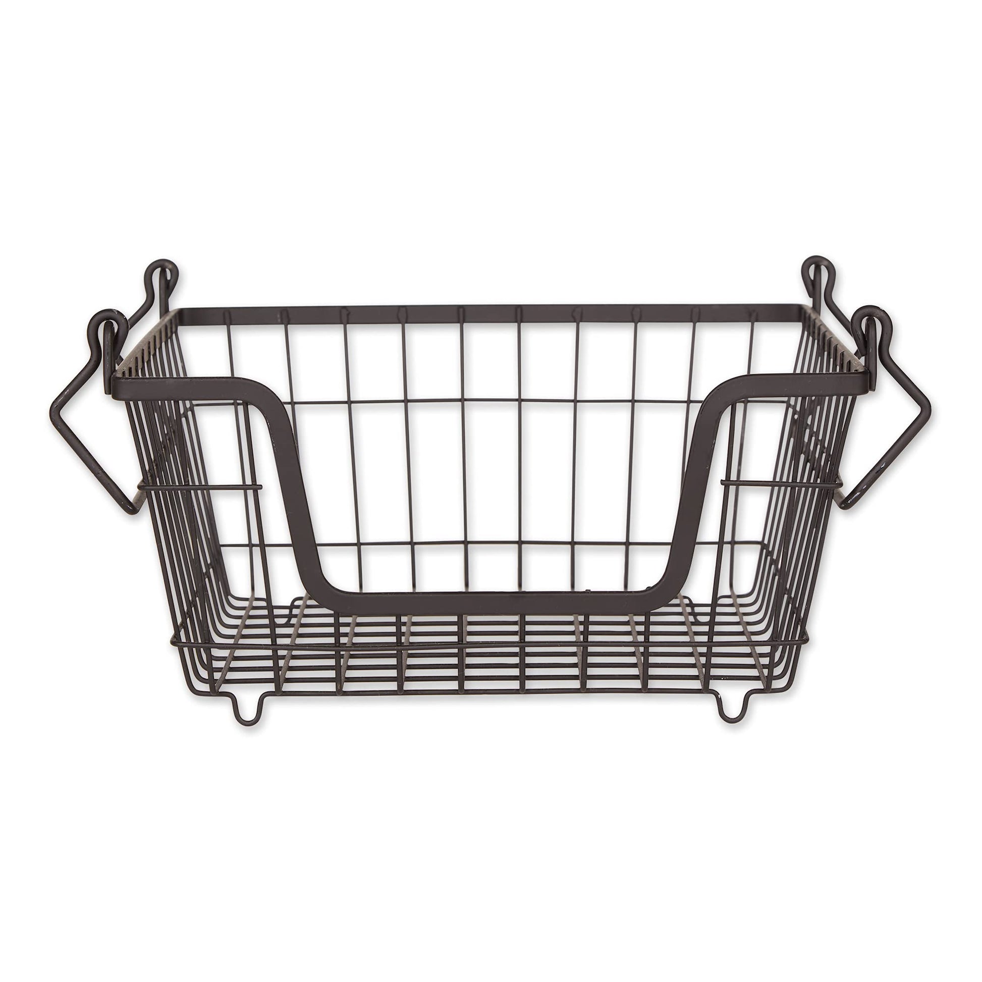 DII Metal Wire Utility Storage Bin, Small, 11x11x6", Black