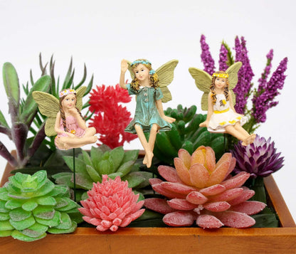 Fairy Garden Vintage Resin Fairy Figurines for Outdoor Garden Yard Lawn Supplies Home Decor Set of 6