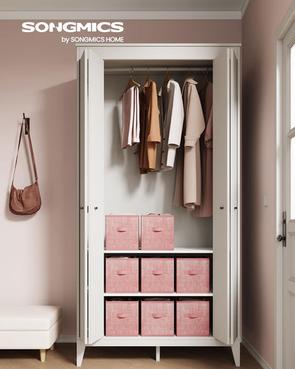 SONGMICS Storage Cubes, Set of 8, 11-Inch Foldable Closet Organizers