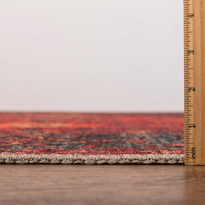 Keen Home Design 9x12 Rug - Machine Washable Area Rug with Non-Slip Backing, Ideal for Living Room, Dining Room, Bedroom - Vintage, Easy Clean, Durable, Low Pile Rug - (9' x 12')