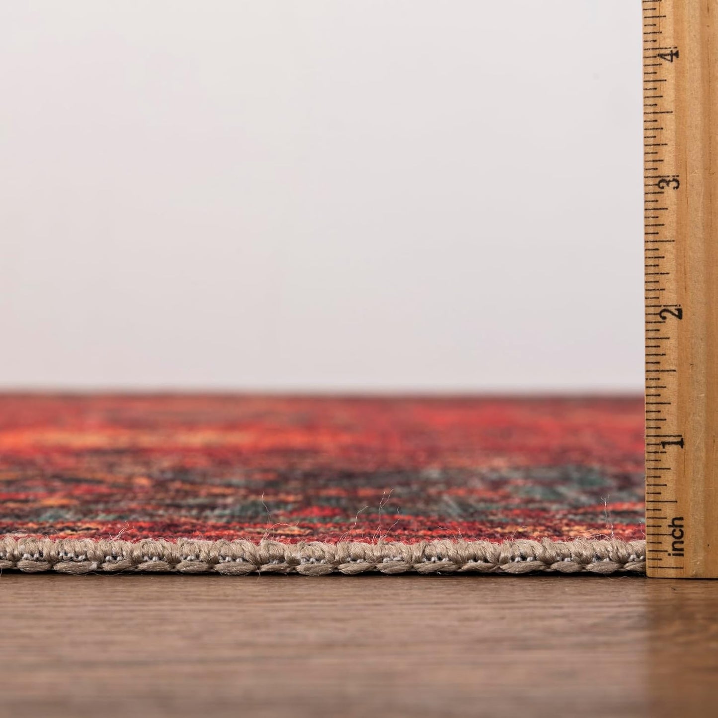 Keen Home Design 2x12 Rug - Machine Washable Runner with Non-Slip Backing, Ideal for Hallway, Entryway, Kitchen, Laundry Room - Vintage, Easy Clean, Durable, Low Pile Rug - (2'6" x 12')