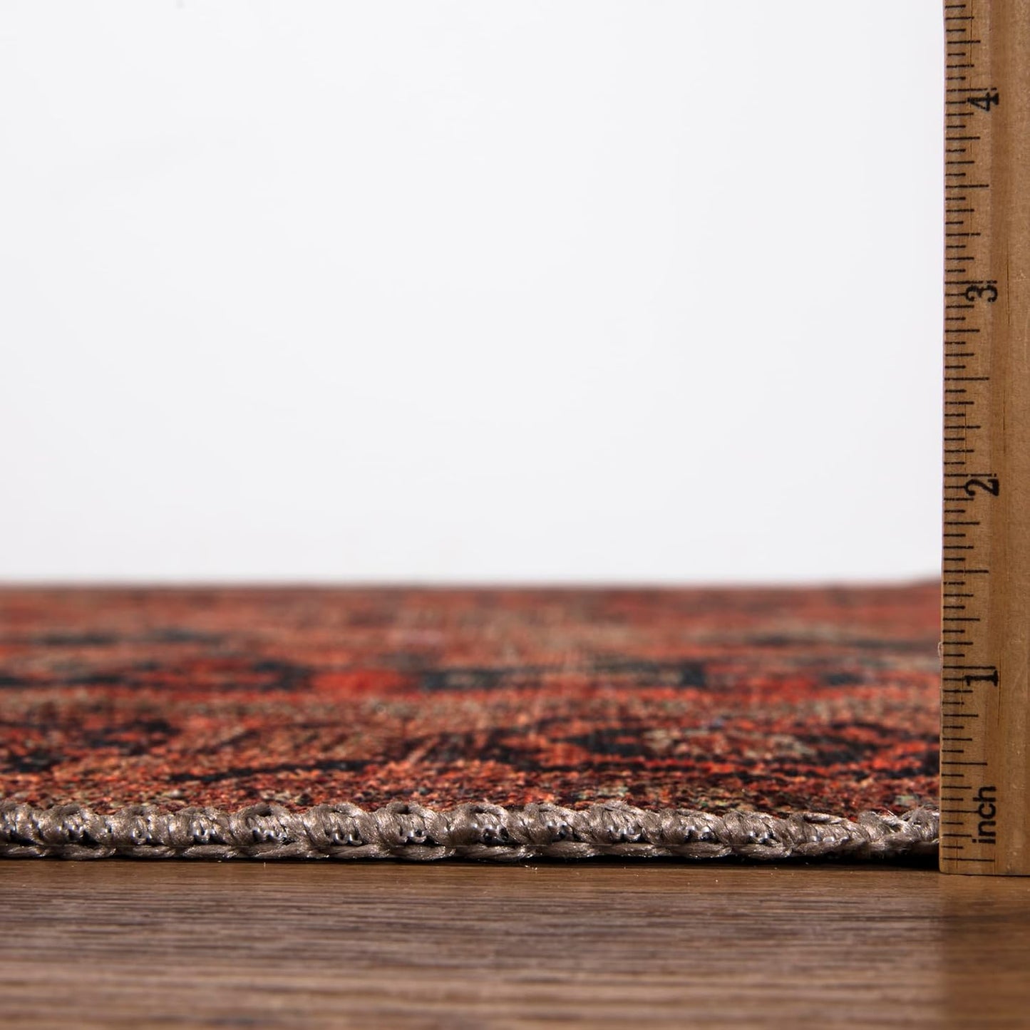 Keen Home Design 8x10 Rug - Machine Washable Area Rug with Non-Slip Backing, Ideal for Living Room, Dining Room, Bedroom - Vintage, Easy Clean, Durable, Low Pile Rug - (8' x 10')