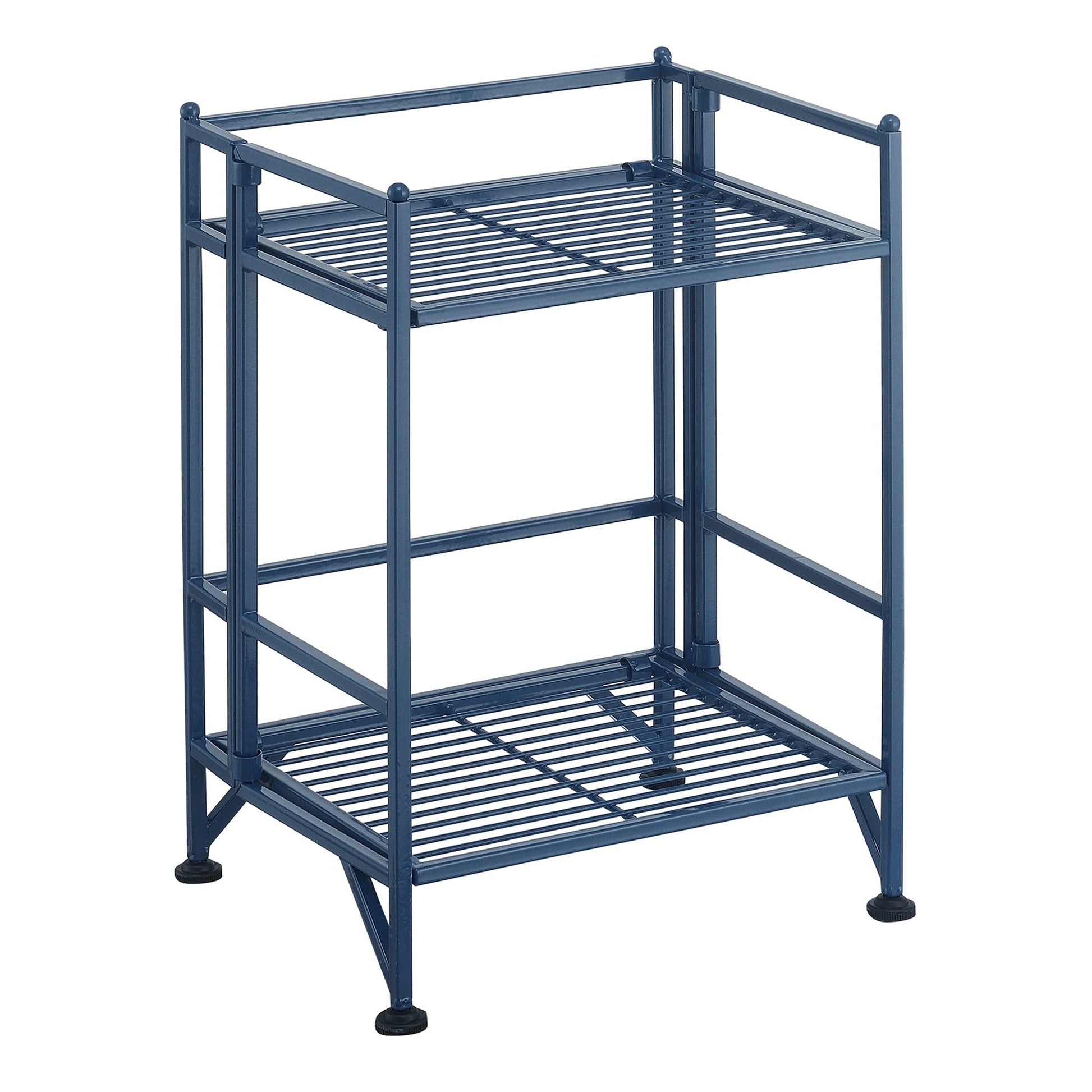Convenience Concepts Xtra Storage Shelves - 2 Tier Folding Metal Organizer Shelf for Office