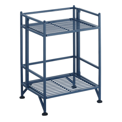 Convenience Concepts Xtra Storage Shelves - 2 Tier Folding Metal Organizer Shelf for Office