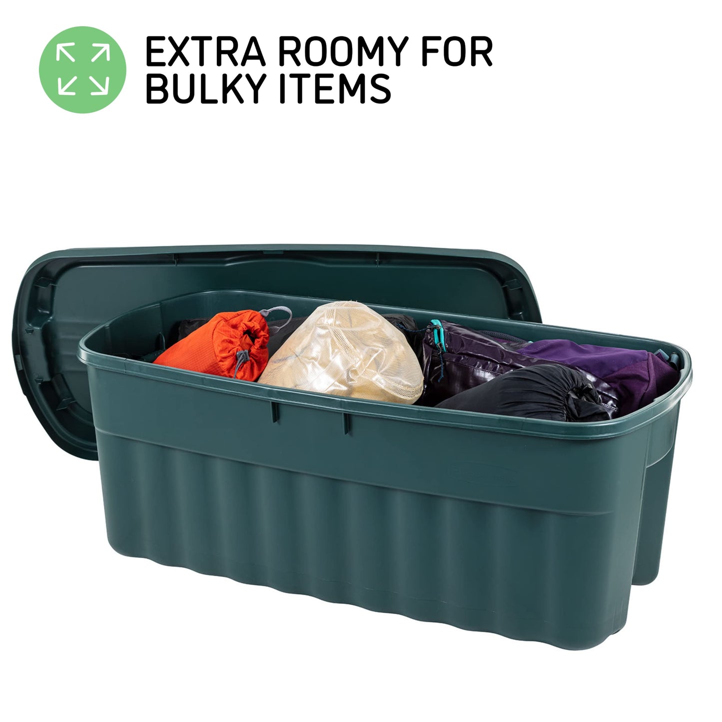 Rubbermaid ECOSense Storage Containers with Lids, 54 Gal Pack of 2, Durable and Reusable Stackable