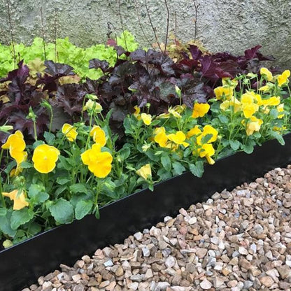 Landscape Edging Border, 5 inch Tall Wall, Garden Edging Borde Flower Bed Edging Plastic Edging for Landscaping Rubber Landscaping Edging (70 feet & no Stakes)