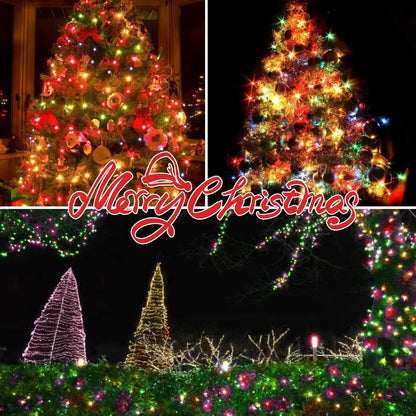 150LIGHTS Multi Extra-Bright with End Connectors Christmas Decorative Lights 9.72m UL Certified Mini String Light Set Waterproof for Home Garden Holiday Christmas Tree Party Patio Wedding