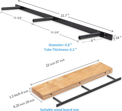 Hidden Shelf Brackets ， Floating Shelf Bracket ( Additional Brackets -NO Kits) 38 Inch -2 Pcs