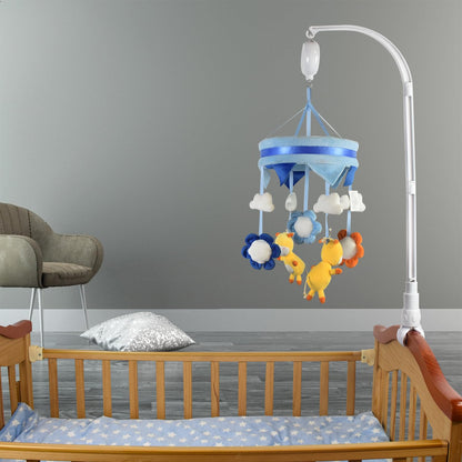 HLEEDEUO 32 inches Crib Mobile Arm Adjustable Height Mobile Holder Arm with Baby Mobile Clamp, Bassinet Mobile Attachment & Crib Arm Attachment Clamp - DIY Mobile Arm Hanger for Bassinet & Crib