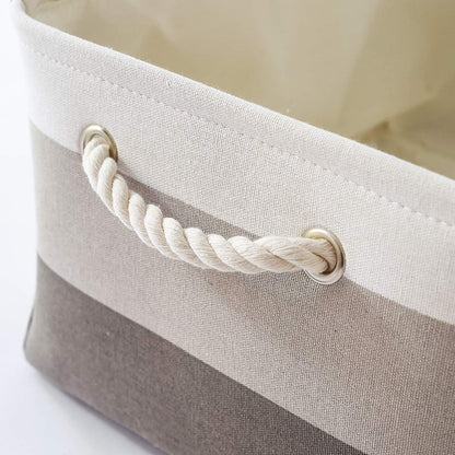 Storage Basket Fabric Sturdy Canvas Storage Bins Organizer with Handles for Clothes and Toy Storage Foldable Storage Boxes Cubes