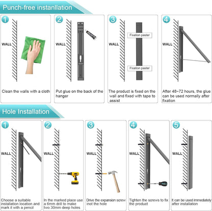 Retractable Clothes Drying Rack,Space Saver Wall Mounted Folding Hanger for Laundry Room, Closet Storage Organization, Easy Installation Aluminium Never Rust Dryer 1pcs