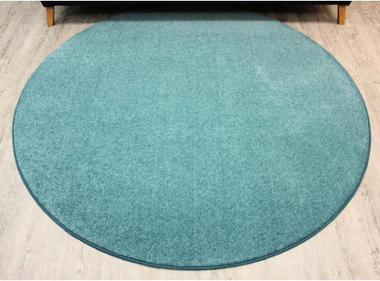 KOECKRITZ Soft and Colorful Kids Classroom Area Rugs (Passes Flammability Pill Test) Many Sizes and Bright Colors to Select from (6' Round, Surf)