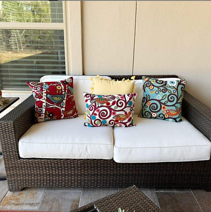 Lumbar Klimt Modern Pillow Cover | Cream, Multicolor Tree of Life, Birds, Floral Suzani Floral Pattern | 14" x 20" | 1 Count